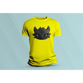 Chlapecké oblečení Dětské bavlněné tričko Bezzubka. Žlutá velikost 152 (12-13 let)