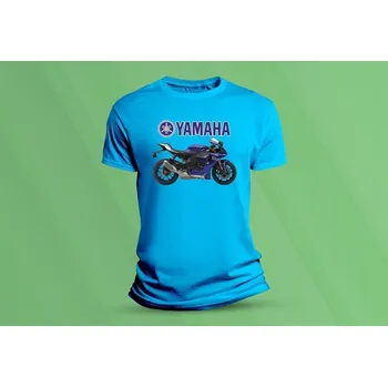 Chlapecké tričko Dětské bavlněné tričko Yamaha R1 modrá. velikost 128 Azurová