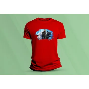 Dětské bavlněné tričko Jak vycvičit draka 2. Červená velikost 116 (5-6 let)