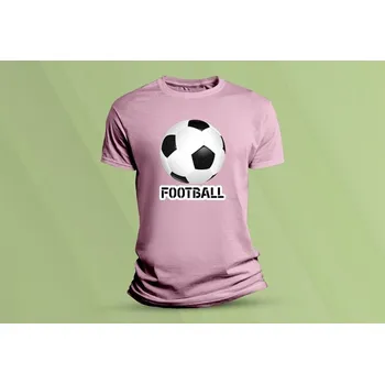 Chlapecké tričko Dětské bavlněné tričko Football. Růžová velikost 152