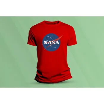 Dětské bavlněné tričko Nasa 2. Červená velikost 104 (3-4 roky)