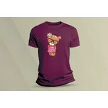 Dětské bavlněné tričko Medvídek Teddy 5. velikost 152 Vínová