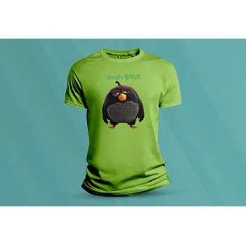 Chlapecké tričko Bavlněné dětské tričko Angry Birds 1 velikost S Lime