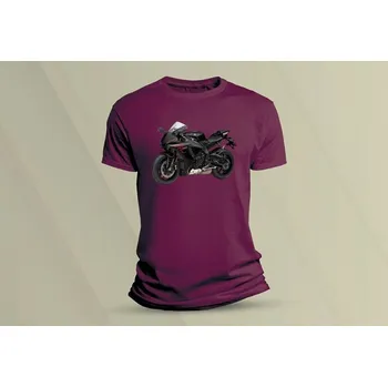 Chlapecké tričko Dětské bavlněné tričko Yamaha R1 černá. velikost 104 Vínová