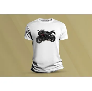 Chlapecké tričko Dětské bavlněné tričko Yamaha R1 černá. Bílá velikost 104 (3-4 roky)