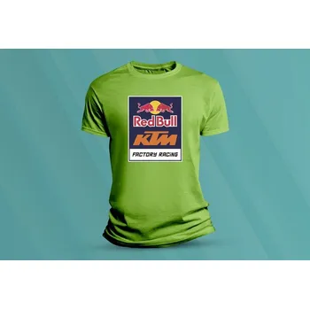 Dětská móda Dětské bavlněné tričko Red Bull KTM. velikost M Lime