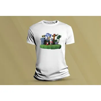 Dětské bavlněné tričko Sonic 6. Bílá velikost 128 (7-8 let)