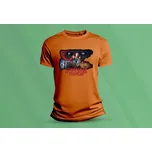 Dětské bavlněné tričko Stranger Things. velikost 128 Oranžová