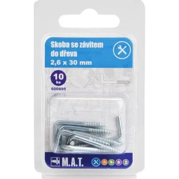 Hřebík skoba se závitem do dřeva 30x2,6mm Zn (10ks)