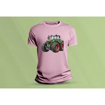 Dětské bavlněné tričko Traktor Fendt. Růžová velikost 152 (12-13 let)