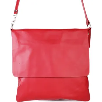 Kabelka ITALSKÉ Dámské červené kožené kabelky Letrece