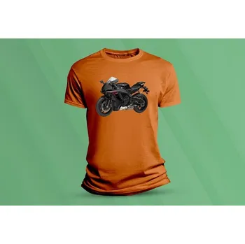 Chlapecké oblečení Dětské bavlněné tričko Yamaha R1 černá. velikost 128 (7-8 let) Oranžová