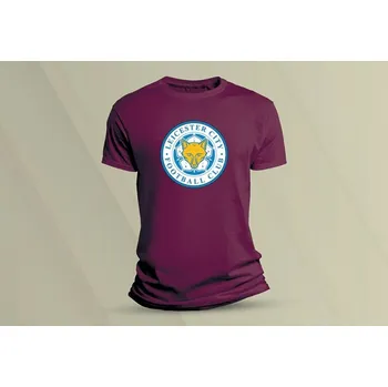 Dětské bavlněné tričko Leicester. velikost 116 (5-6 let) Vínová