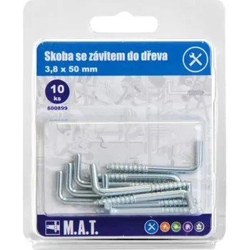 Hřebík skoba se závitem do dřeva 50x3,8mm Zn (10ks)