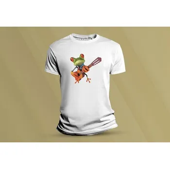 Dětské bavlněné tričko Frog. Bílá velikost 128