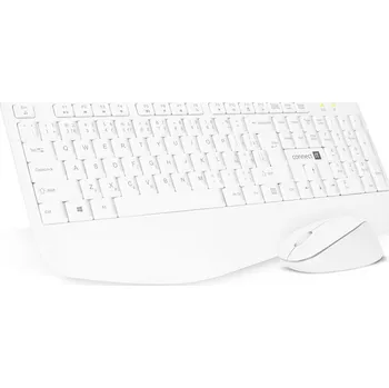 Set klávesnice + myš Connect IT Combo bezdrátová bílá (+1x AAA +1x AA baterie zdarma), CZ + SK layout