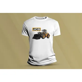 Chlapecké tričko Dětské bavlněné tričko JCB 4. Bílá velikost 104