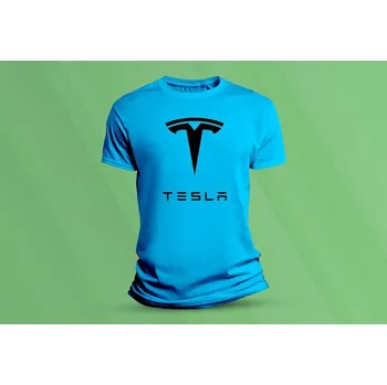 Chlapecké tričko Dětské bavlněné tričko Tesla 2. velikost 104 Azurová