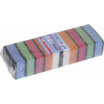 Odkapávač na nádobí houbička na nádobí 8x4,5x2,5cm (10ks) 1223 mix barev