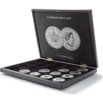 Obal pro sběratelský předmět Leuchtturm Kazeta pro 20 stříbrných mincí Maple Leaf