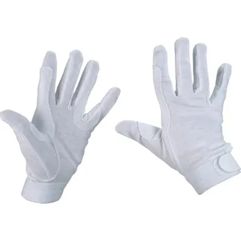Jezdecké rukavice COVALLIERO Rukavice jezdecké COTTON JERSEY VÝPRODEJ - bílé , vel. XS