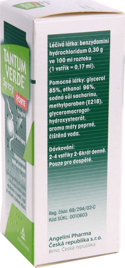 foto Lék na bolest v krku Tantum Verde Spray Forte 15 ml