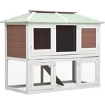 vidaXL Králíkárna dřevěná dvoupatrová…