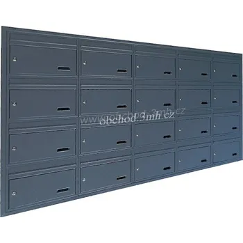 Železářství 3MH s.r.o. Poštovní schránka MG 01-385x260x80 v sestavě pro zazdění Barva: RAL 7040 šedá