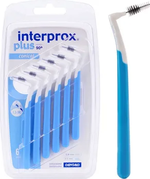 Mezizubní kartáček DENTAID Interprox Plus Conical 0,8 mm 6 ks modré
