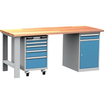 Dílenský stůl Montovaný dílenský pracovní stůl DPS207, šíře 2000 mm, slevy