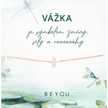 Náramek Náramek Vážka růžové zlato