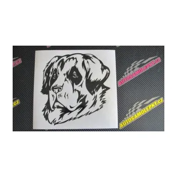 Polep vozidla SAMOLEPKA Pes 042 levá (10 - červená) NA AUTO, NÁLEPKA, FÓLIE, POLEP, TUNING, VLASTNÍ TEXT, TISK, AUTOSAMOLEPKY.cz, POLEPY, OBRÁZEK, LOGO, SAMOLEPKY