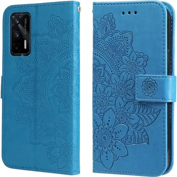 Pouzdro na tablet VSECHNONAMOBIL 46878 ART Peněženkový kryt Realme GT Master Edition MANDALA modrý