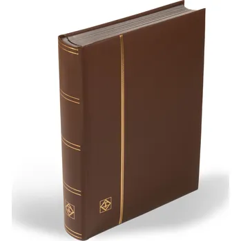 Obal pro sběratelský předmět Leuchtturm LEDER vatovaný zásobník s černými listy Barva: Hnědá