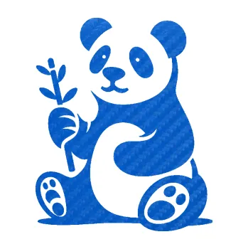 Samolepící dekorace SAMOLEPKA Panda 011 levá s bambusovou větvičkou (57 - 3D karbon modrý) NA AUTO, NÁLEPKA, FÓLIE, POLEP, TUNING, VLASTNÍ TEXT, TISK, AUTOSAMOLEPKY.cz, POLEPY, OBRÁZEK, LOGO, SAMOLEPKY