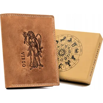 Peněženka Always Wild Kožená peněženka se znamením zvěrokruhu-panna A191 [DH] N4-CHM-VIRG Velikost: ONE SIZE