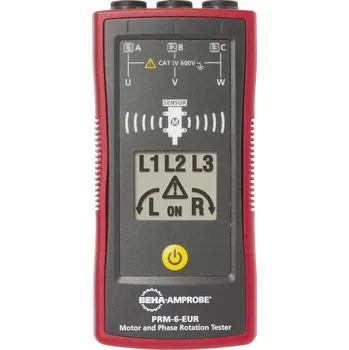 Zkoušečka Beha Amprobe PRM-6-EUR měřič sledu fází, CAT IV 600 V, LCD