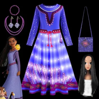 Karnevalový kostým Disney Dětský kostým - Postava "Asha" z oblíbené pohádky "Wish" Barva: D, Velikost: 5-6 let (130)