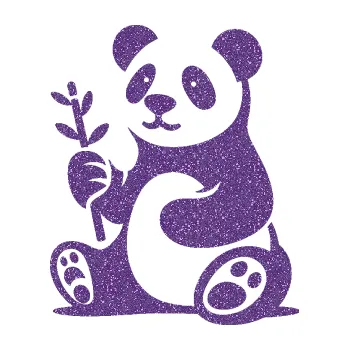 Samolepící dekorace SAMOLEPKA Panda 011 levá s bambusovou větvičkou (87 - Ultra Metalic fialová) NA AUTO, NÁLEPKA, FÓLIE, POLEP, TUNING, VLASTNÍ TEXT, TISK, AUTOSAMOLEPKY.cz, POLEPY, OBRÁZEK, LOGO, SAMOLEPKY