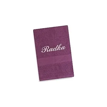 Ručník Ručník se jménem - fialová 50x90 cm tmavě fialová
