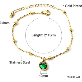 Náramek Elegantní náramek na nohu z chirurgické oceli - 163JG