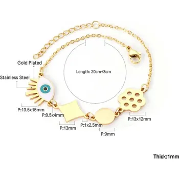 Náramek Luxusní náramek s přívěsky - 369G-201673808