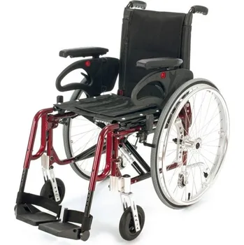Invalidní vozík Invalidní vozík odlehčený BASIC LIGHT PLUS RED—Šířka sedu 36cm