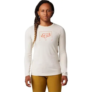 Cyklistické oblečení Dres Fox Ranger DriRelease Mid LS dámské dlouhý bílá vinobraní M