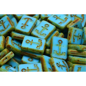 Korálek Ploškované korálky kotva 15x12mm č. 143