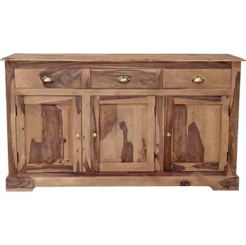 Obývací stěna AV interiery Komoda KM 1, indický nábytek z masivu Odstín palisandru: světle medová