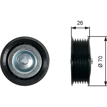 Vratná/vodicí kladka, klínový žebrový řemen GATES T36469