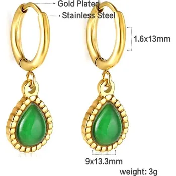 Náušnice Luxusní nerezové náušnice s krystaly - 728JG