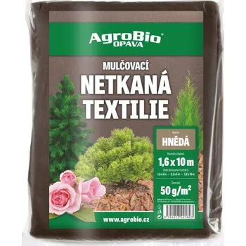 Mulčovací textilie Hnědá netkaná textilie 1,6x10 m