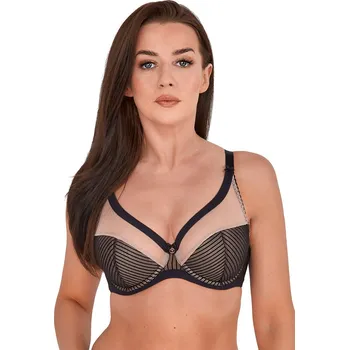 Podprsenka POLOMĚKKÁ PODPRSENKA KIM VÝROBEK 1211 černá a béžová 65H